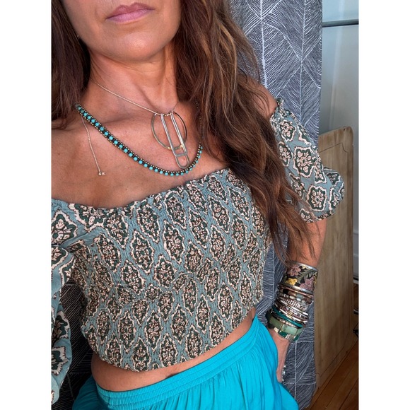 Bohemian Dream Zara Off the Shoulder Top Sz S - Picture 6 of 6